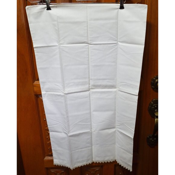 Vintage Lady Pepperell (2) White Lace Trimmed Pillow Cases 100% Cotton 42 x 38 - Picture 3 of 12